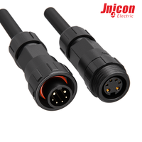 Connecteur en nylon surmoulé étanche IP67 à 5 broches M16, sans câble, prise circulaire pour câblage d'équipements industriels extérieurs