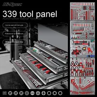Vente en Gros OEM Coffret d'Outils Professionnel 339 Pièces Acier Chrome Vanadium Clé à Cliquet Douille 1/2 Pouce Pinces Réparation Automobile Garage