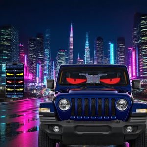 Écran LED flexible Demon Eyes, lumière Devil Eye, application programmable, texte animé, LED flexible pour pare-brise de <span class=keywords><strong>voiture</strong></span>, camion - Product Image 1