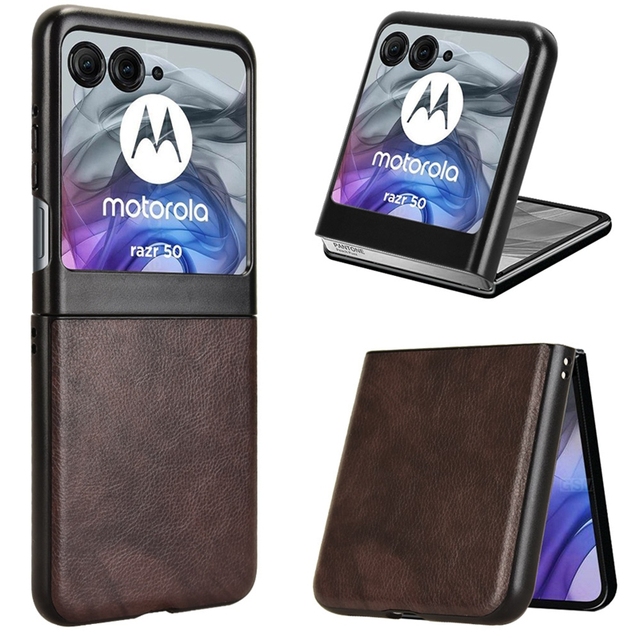 Luxury TPU PU Leather Hard PC Protective Folding Phone Case for Motorola Moto Razr 60 50 Ultra Z Flip 7 6 5 Back Cover Cases