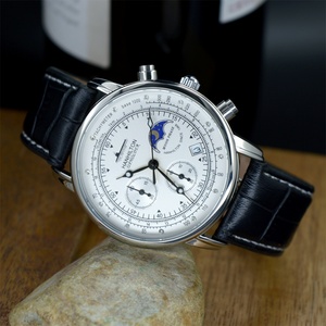 Reloj de Pulsera de Cuarzo para Hombre, Correa de 20 mm, Acero Inoxidable, Cuero Genuino, Elegante y Ejecutivo, Resistente al Agua, Cierre de Hebilla, Esfera con Agujas - Product Image 5