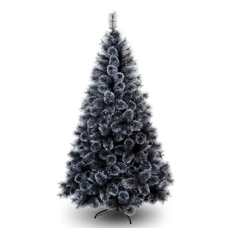 Factory Wholesale Black Christmas Tree Deluxe Artificia Pine Needle Tree Silver Laser Pine Tree Encryption Christmas Decoration