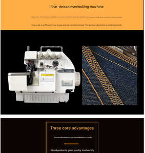 Machine à <span class=keywords><strong>coudre</strong></span> industrielle <span class=keywords><strong>surjeteuse</strong></span> à quatre fils pour vêtements, textiles et cuir - Product Image 3