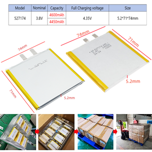 527174 <span class=keywords><strong>4450mAh</strong></span> 4600mAh 4.35V 3.8V 2.5C 리포 배터리 반고체 고속 충전 리튬 이온 배터리 셀 500 사이클 Honor - Product Image 2