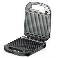 Machine à sandwichs et gaufres électrique 3-en-1 avec plaques non amovibles, presse panini 1400W, revêtement antiadhésif pour usage domestique