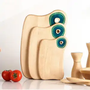 NISEVEN Logo personalizzato legno tagliere natura che serve e tagliere festa fornitura vassoio per formaggio frutta