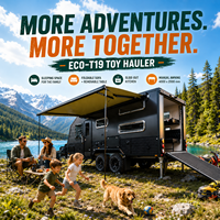 Remorque de camping-car Kinlife pour véhicules utilitaires sportifs avec carrosserie en aluminium moderne et caractéristiques tout-terrain pour le camping en plein air