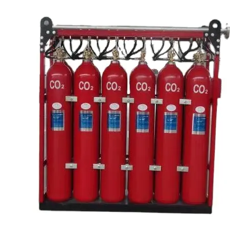 45KG 68L fire protection system CO2 Gas Cylinder with VTI Valve Fire fighting Cylinder Fire Protection System 45 kg