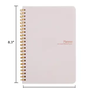 Nuevo 2024 2025 Agenda cuadernos diario semanal mensual organizador A5 nota libros calendario planificador regalo personalizado para amigo