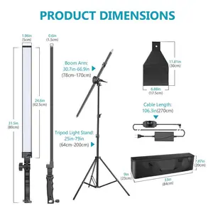 Travor-Kit d'éclairage vidéo LED professionnel, 3 paquets de bâton lumineux, pour Studio Photo, prise de vue vidéo
