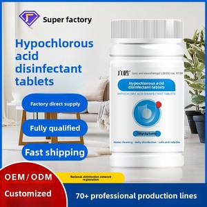 Comprimés effervescents de désinfection à l'acide hypochloreux Liuhe Six Cranes 100g en bouteille, personnalisables OEM pour animaux de compagnie et machines à laver publiques - Product Image 3