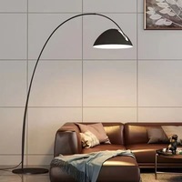 Lampadaire Arc Minimaliste Nordique de Luxe, Base en Fer, Abat-jour en Pierre, LED CRI 95 Élevé pour Salon, Chambre, Côté Canapé