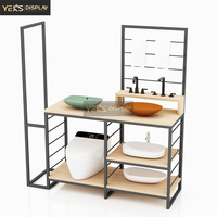 Yeks XXL289 Étagère de salle de bain moderne en métal écologique avec accessoires de baignoire et de toilettes sur mesure