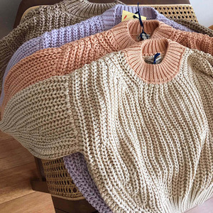 Vêtements pour enfants automne-hiver, nouveau style, pull en tricot chaud pour enfants, pulls pour bébés filles - Product Image 2