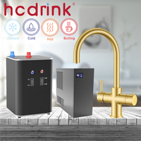 Iwater 4 en 1 or chauffage instantané chauffage bouillant robinet filtres mélangeur robinet de cuisine pour eau potable chaude et froide