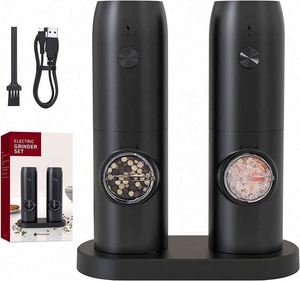 Top Selling <b>Pepper</b> <b>Grinder</b> Electric Rechargeable Salt and <b>Pepper</b> <b>Grinder</b> Mill Set with LED Light - Product Image 1