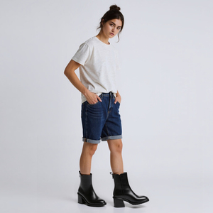 Stivaletti marroni di alta qualità da donna <span class=keywords><strong>con</strong></span> tacchi spessi e cerniera laterale autunnale classico stile retrò alla moda - Product Image 3