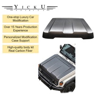 Kit carrosserie de haute qualité pour Land Cruiser série 7, capot en fibre de carbone noir, mise à niveau facelift avec installation facile