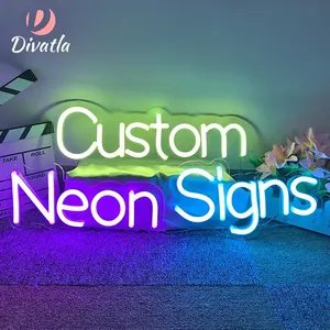 DIVATLA produttore vendita calda lettere di illuminazione decorativa personalizzate acrilico Led luci al Neon camera festa di compleanno Bar insegna al Neon