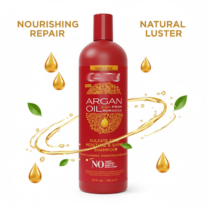 Private Label Hair Care Argan Oil Sulfate Free <b>Moisture</b> Shine <b>Shampoo</b> Gently Cleanses Hydrates Detangles Curly Hair Anti-Frizz - Product Image 2