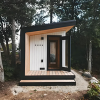 Sauna Kayu Luar Ruangan untuk 6-8 Orang - Kombinasi Infraspa/Pemandian Uap Gaya Berbaring untuk Halaman Belakang, Harga Grosir