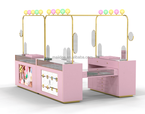 Pink Jewelry Kiosk Display Showcase & Glass Display Showcase Jewelry Case Display Cabinet in Retail Store for Sale