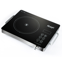 Cuisinière infrarouge RAF 3500W, plaque micro-cristalline, commande tactile numérique LED, minuterie 3 heures, cuisinière portable pour comptoir de cuisine R.8026
