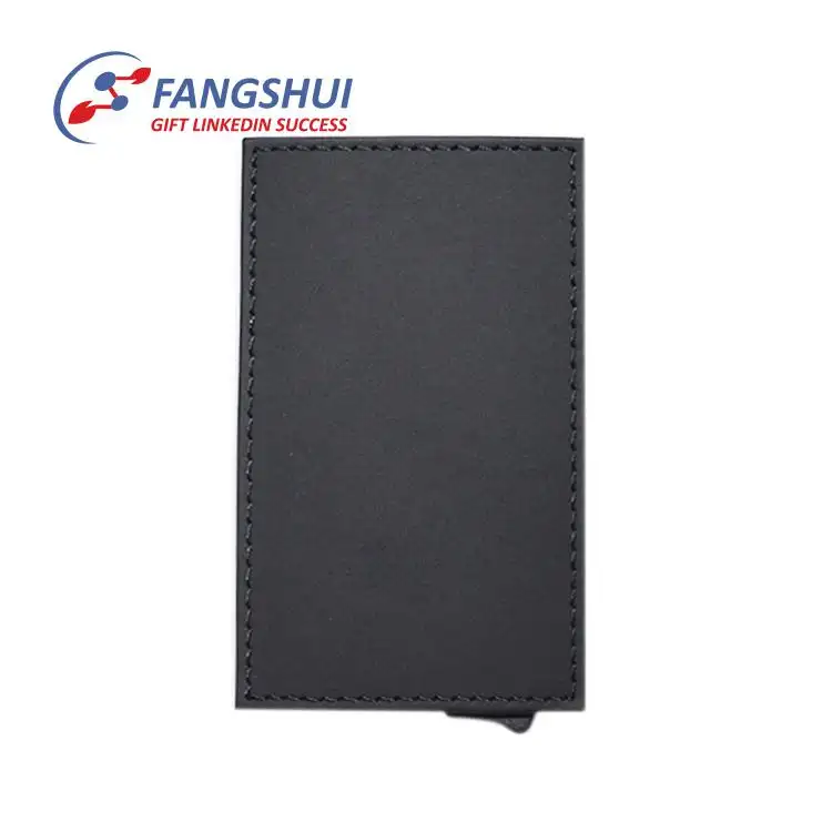 Hot Selling Fashionable PVC Leather Aluminum Metal RFID Blocking ID Credit Card Sleeve Card Holder Smart Wallet Metal Wallet