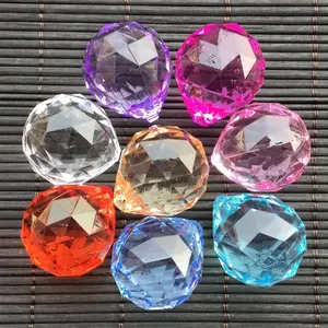 Lustre suspenso de cor de cristal, lustre k9 com pingente de cristal, bolas de cristal, 40mm
