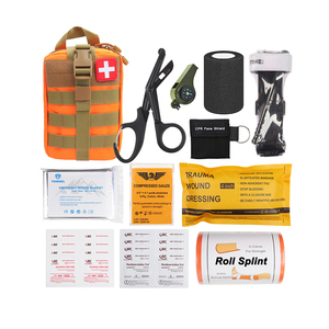 ชุดปฐมพยาบาลฉุกเฉินพร้อมผ้าพันแผลแบบอิสราเอล, ที่ปิดแผลที่หน้าอก, สายรัดห้าม<span class=keywords><strong>เลือด</strong></span>, ที่ดามกระดูก, ชุดปฐมพยาบาลทางยุทธวิธีแบบ Molle IFAK สำหรับการดูแลบาดแผลและควบคุมการไหลของเลือด - Product Image 1
