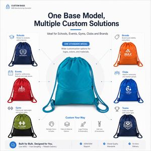 Mochila Deportiva Personalizada de Poliéster 600D con Cordón, Bolsa Deportiva Resistente a Desgarros para Gimnasio, Clubes Deportivos, Maratón y Carreras de Trail - Product Image 3