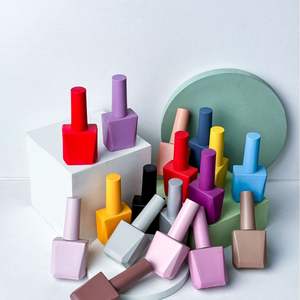 Confezione di Lusso con Logo Personalizzato per Bottiglia Quadrata in Vetro per Smalto Gel UV da 5ml 10ml 15ml con Pennello - Product Image 1