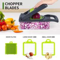 Groothandel 16-in-1 fruit- en groentesnijder, ui- en knoflookpers, keukengerei, accessoires, mandoline, kaasschaaf