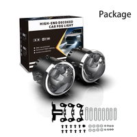 Projecteur LED 3 pouces 55W avec lentille, feux de brouillard, faisceau Hi/Lo, kits de rétrofit H8 H11 9005 9006, feux de route LED pour voiture, camion, remorque, pick-up