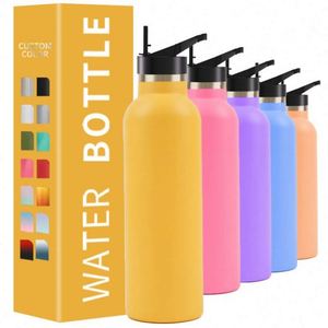 Bouteille d'eau isotherme en acier inoxydable de 500 ml, écologique, pour boissons chaudes et froides, idéale pour les voyages (vente en gros) - Product Image 3