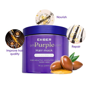 Maschera Professionale Viola <span class=keywords><strong>per</strong></span> <span class=keywords><strong>Capelli</strong></span> EKBER, Anti-Giallo, Riparatrice del Colore, Idratante - Product Image 3