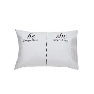 Custom Design Pillow Cases Couple Pillowcase