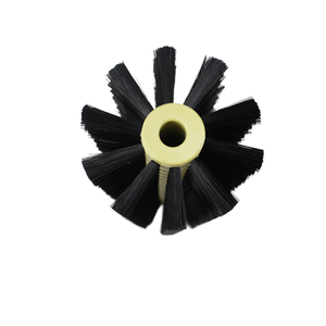 Brosse à <span class=keywords><strong>peinture</strong></span> en nylon de qualité industrielle pour le nettoyage des cheminées et des conduites d'air, longueur des poils de 4 pouces, noire - Product Image 1