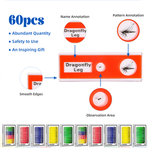 Biological Slides Set 48 Pieces for Children's FRT2048 <strong>Different</strong> <strong>Type</strong> Microscope Slides Microscope Color Plastic Biological - Product Image 3