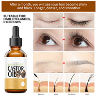 Huile de ricin biologique 4oz - Huile de ricin 100% pure pour la croissance des cheveux, des cils et des sourcils - Huile de ricin noire jamaïcaine pressée à froid