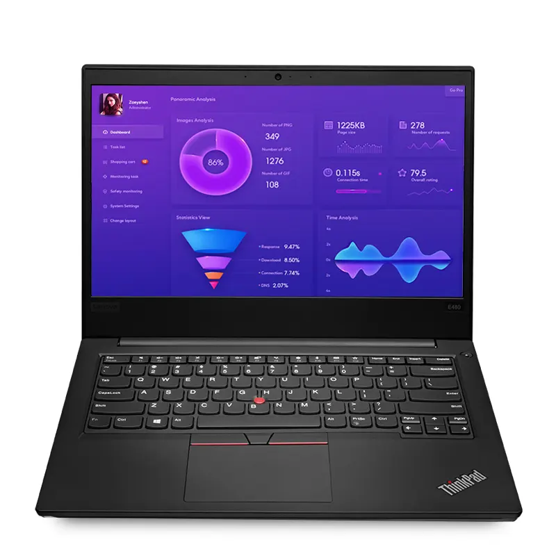 แล็ปท็อป Lenovo เดิม ThinkPad E470 / E480 / E570/E580ธุรกิจ I7แล็ปท็อปที่ใช้ I7-8550โน๊ตบุ๊คคอมพิวเตอร์มือสอง
