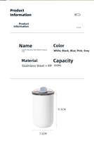 TY RTS 300ml Tasse isotherme en acier inoxydable pour café et thé au lait avec couvercle, isolation thermique 6-12 heures, affichage de la température, tasse de voyage portable
