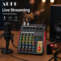 Console de mixage audio professionnelle 6 canaux avec Bluetooth, effets intégrés, construction métallique - Contrôleur DJ pour karaoké et scène live