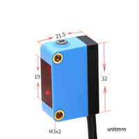 Sensor sakelar mendeteksi area besar menyebarkan sensor fotoelektrik refleksi dari papan sirkuit jala objek KGS-19 cahaya berbentuk Bar
