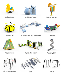 Structure de jeu extérieure pour enfants avec grand toboggan et balançoire à cadre métallique, idéale pour les écoles, les maternelles et les collectivités - Product Image 5