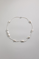 Collier à breloque plaqué or avec perle d'eau douce baroque certifiée CE ASTM REACH, pour bijoux de mode en matériaux naturels