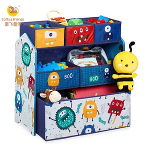 Organisateur de jouets et amis pour enfants, avec cubes en tissu, design de monstre, nouvelle collection