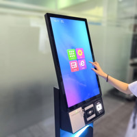 Nouveau Design Terminal de Service Autonome à Écran Tactile Android 27 Pouces avec Imprimante et Scanner de Code QR