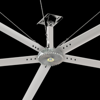 Ventilateur de plafond HVLS à haut volume d'air, respectueux de l'environnement et à économie d'énergie, pour mosquée, église, diamètre de la pale de 5,5 m, faible bruit 39 dB