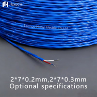 Cable Termopar Industrial de Alta Temperatura con Aislamiento de PTFE de 2 Núcleos, Tipos K/E/J/T/N/R/S para Equipos Eléctricos, 100m